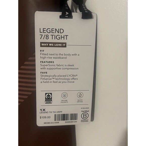 NWT $109 1X Plus Size Athleta Allyson Felix Hearth Rose Legend 7/8 Tight #980386 - Picture 12 of 14